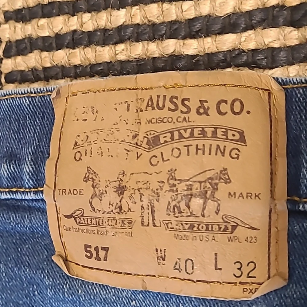VINTAGE LEVI'S 517 ORANGE TAB BOOTCUT JEANS 40x32 - Picture 7 of 10